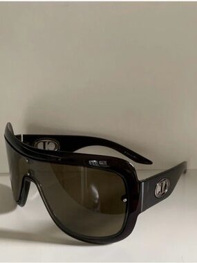 DIOR "look" RQSQ0-sunglasses/shield/italy olive with brown lens authentic